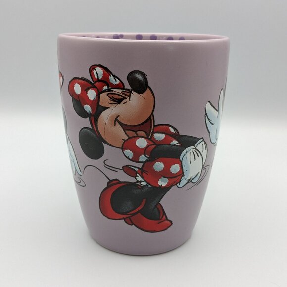 Minnie Mouse Disney Store Purple Polka Dot Mug, Minnie Mouse Red Dress and Bow - Picture 4 of 10